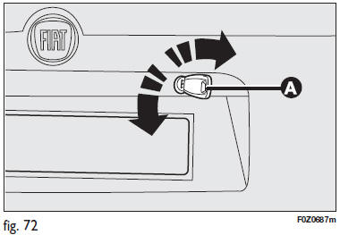 Fiat Panda. Avec la clé mécanique