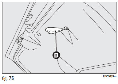 Fiat Panda. Fermeture du hayon arrière