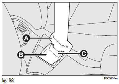 Fiat Panda. Utilisation des ceintures de sécurité