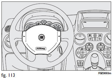 Fiat Panda. Airbag frontal coté conducteur