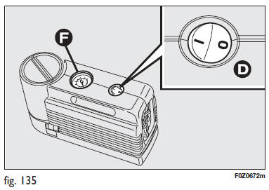 Fiat Panda. Procédure de gonflage