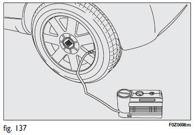 Fiat Panda. Procédure de gonflage