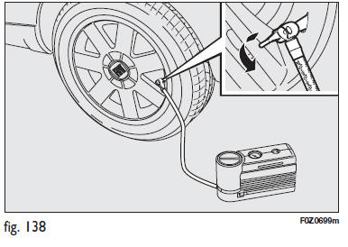 Fiat Panda. Uniquement pour le contrôle et le rétablissement de la pression