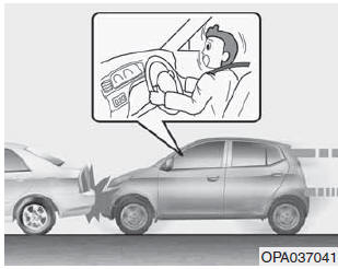 Hyundai Grand i10 - Conditions de non gonflage de l'airbag