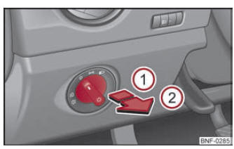 Tableau de bord : Commutateur d'éclairage