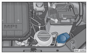  Compartiment moteur : Réservoir du lave-glaces