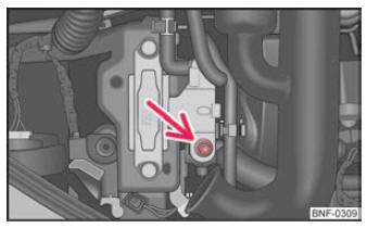 Compartiment moteur : Point de masse du moteur