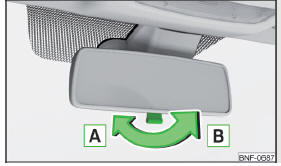 Fig. 48 Réglage du rétroviseur intérieur