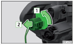 Fig. 143 Remplacez l'ampoule du clignotant avant