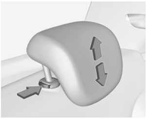 Appuis-tête arrière, réglage de la hauteur
