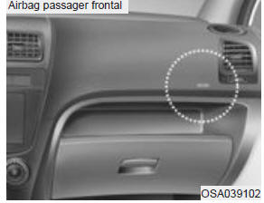 Airbags frontaux conducteur et passager (le cas échéant)