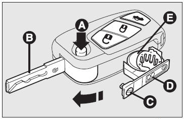 Remplacement de la pile de la clé avec télécommande