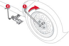 3. Effectuez un pré-serrage * avec la clé 1.