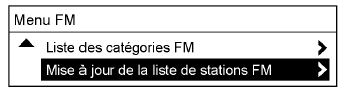 Mise à jour de la liste des stations